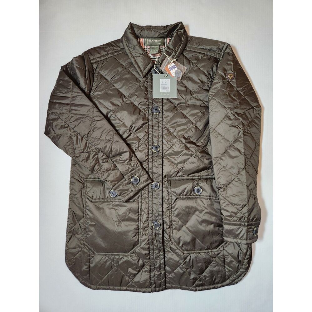 Ariat Women’s Belmont Quilted Shirt Jacket Medium Earth